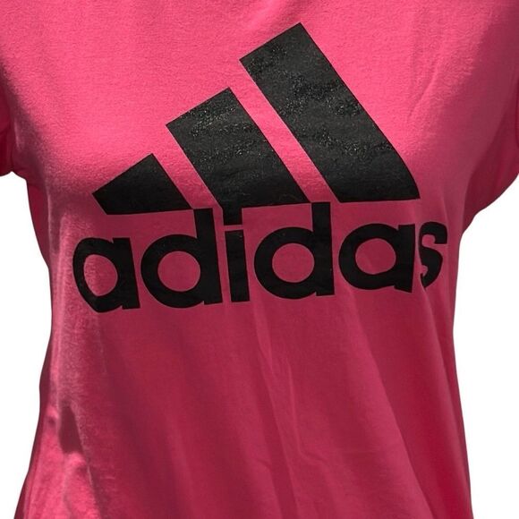 Adidas Hot Pink Tee with Black Logo - Picture 2 of 5